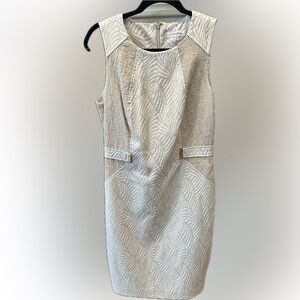 Calvin Klein Textured Cream Dress